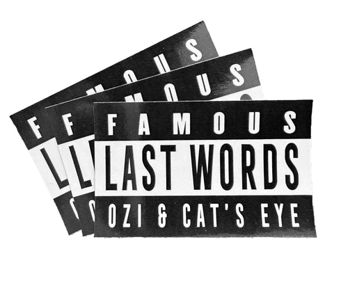 Famous Last Words CD + Sticker Bundle